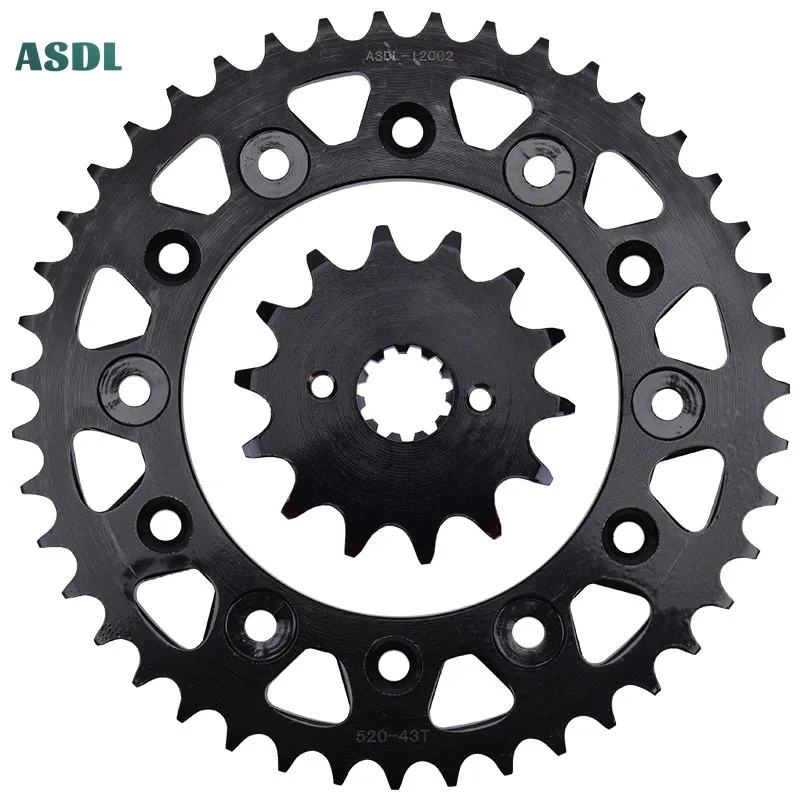 520 43T 14T Передние Задние звездочки для Honda XR250 S 1996 CRM250 AR MD32 97-99 MD24 XR250IS Baja 1997-2007