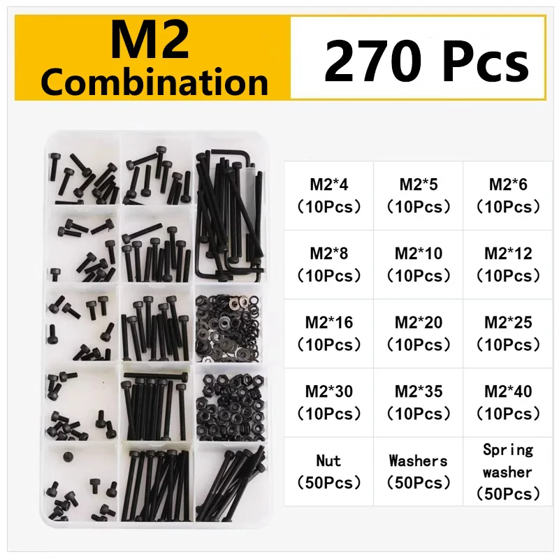 

Набор болтов XMSJ M2-M5 из углеродистой стали 12.9