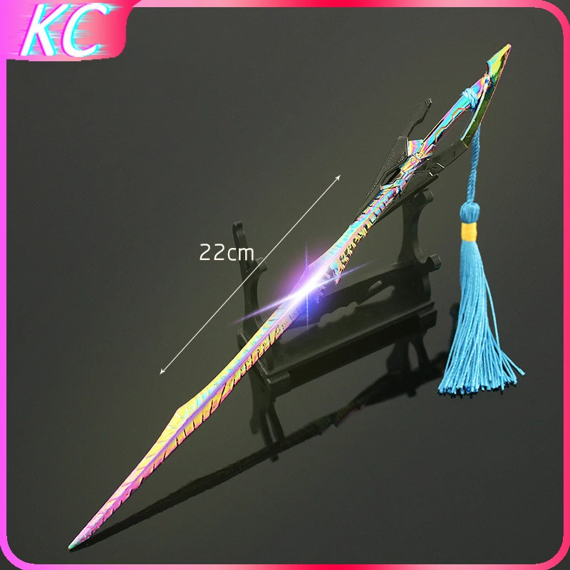 

22cm Swallowed Star Sky Iceberg Knight Sword Alloy Weapon Model Anime Periphery Keychain Cosplay Prop Collection Kids Toy Gift