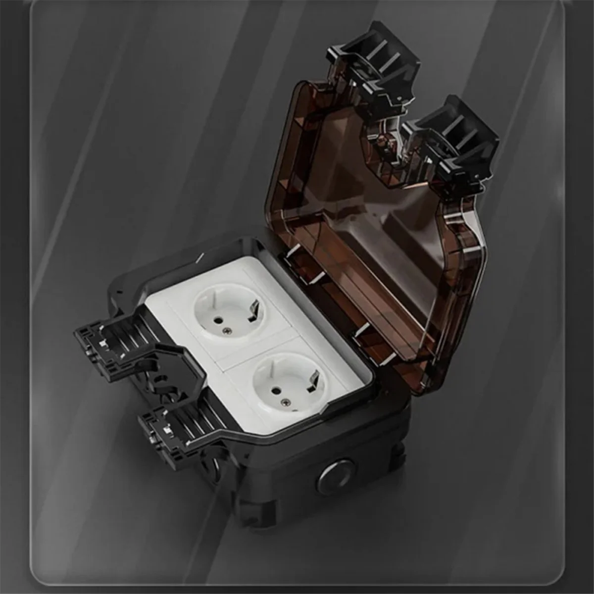 Водонепроницаемая розетка IP66 220 В черная настенная вилка со встроенным