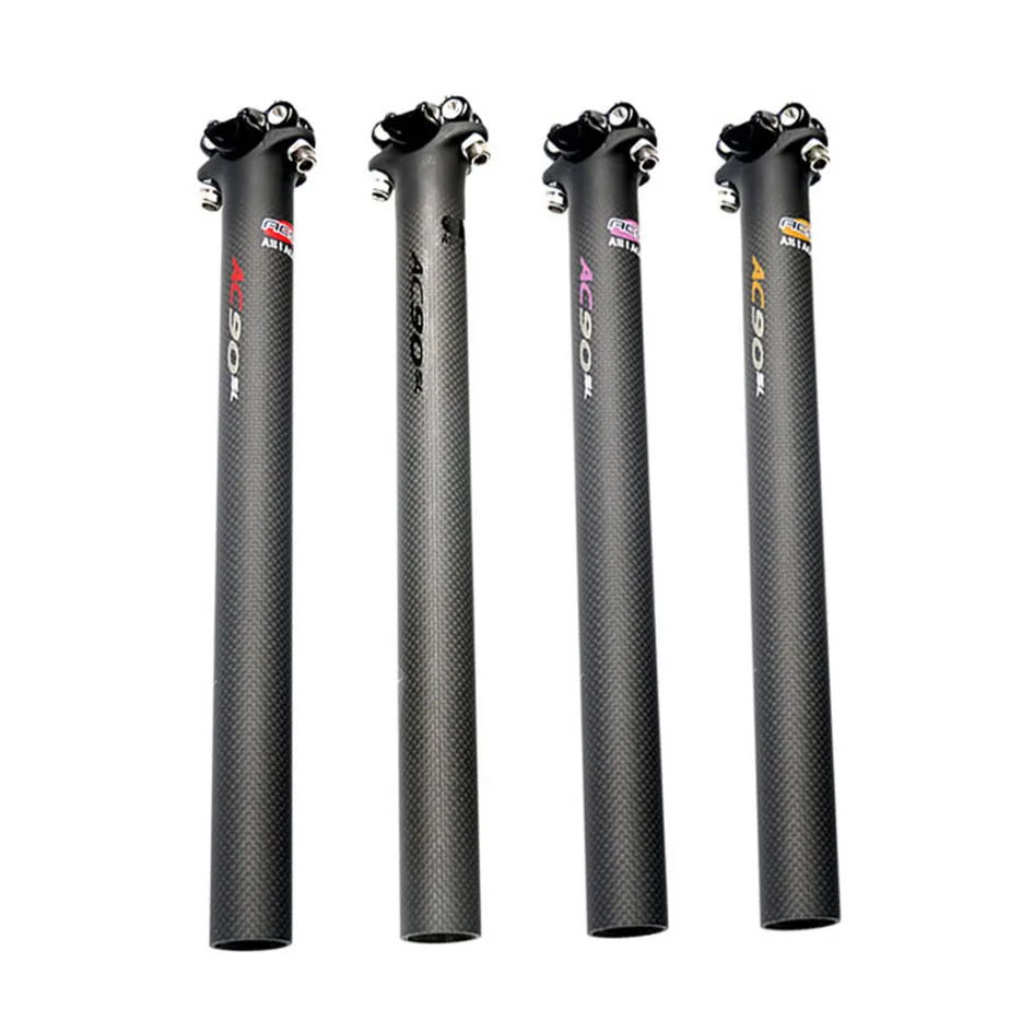 

ASIACOM Carbon Fiber Seat Post Bike Seatpost Road/Mtb Bicycle Seatposts 3K Matte 27.2 30.8 31.6mm*350 400mm cycling