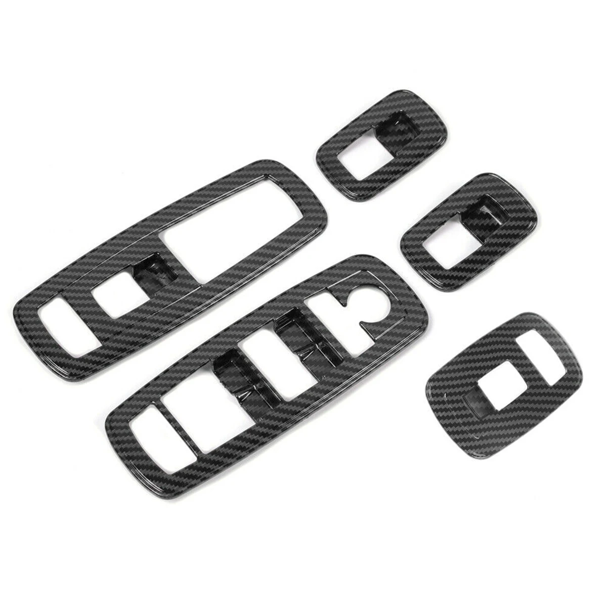 

Window Lift Switch Panel Cover Trim ABS for Dodge Ram 1500 2018 2019 2020 Car Accessories (Carbon Fiber)