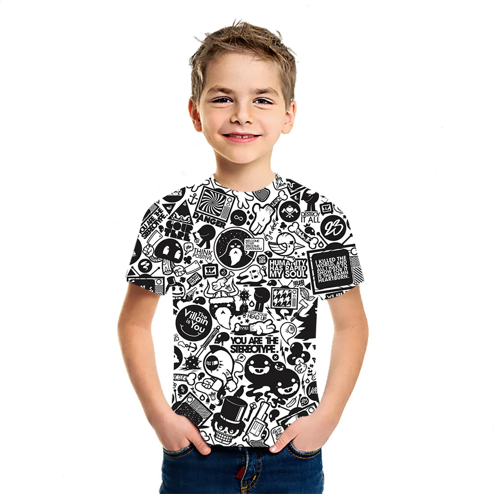 

Поп команда Epic пипи с изображением популярного мультфильма «мальчики и девочки 3D с короткими рукавами и принтом в виде Топ 2021 летняя детская футболка в Корейском стиле, хлопковая футболка