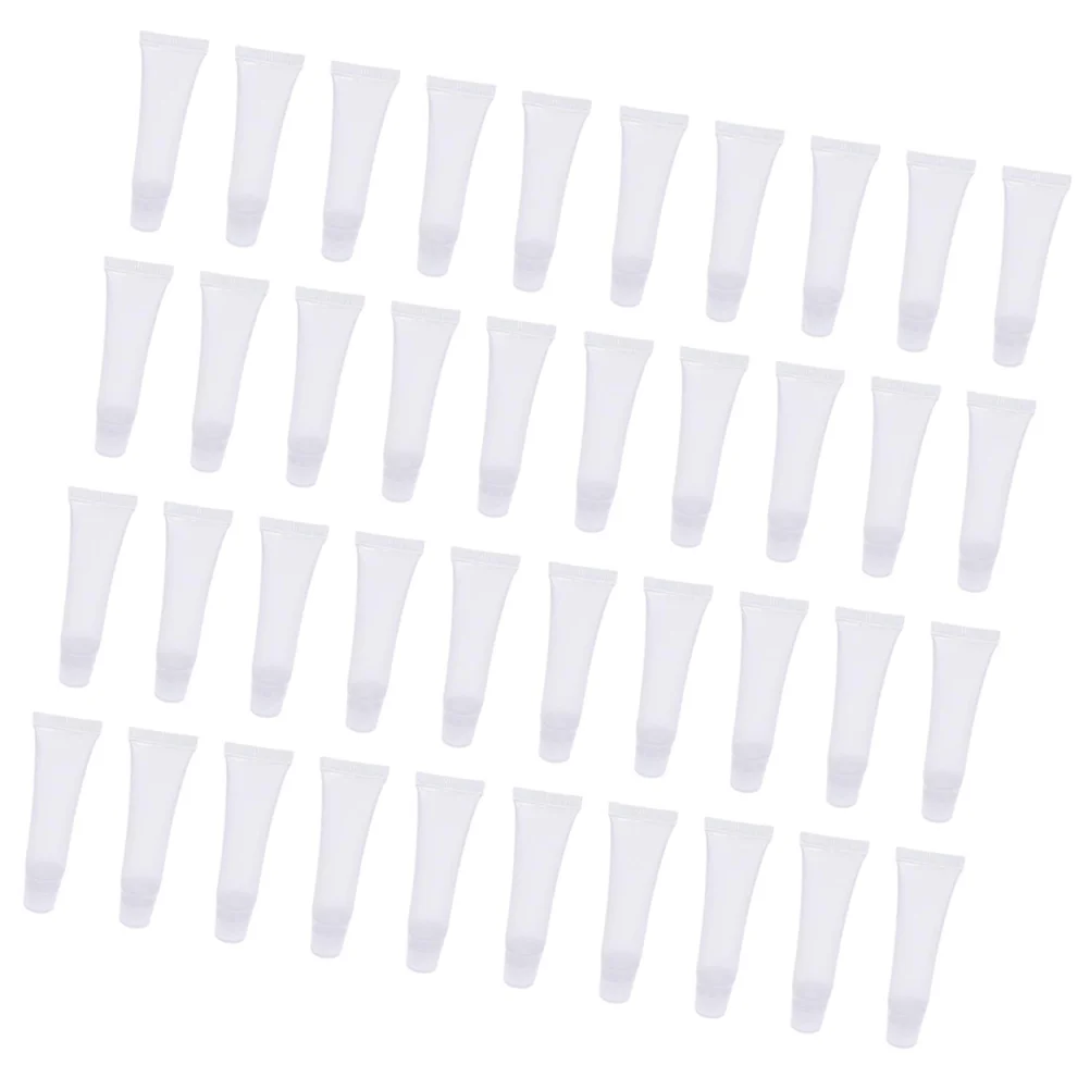 

40pcs Lip Balm Tubes Lip Gloss Wand Tubes Refill Empty Tubes Empty Lip Gloss Containers Lids