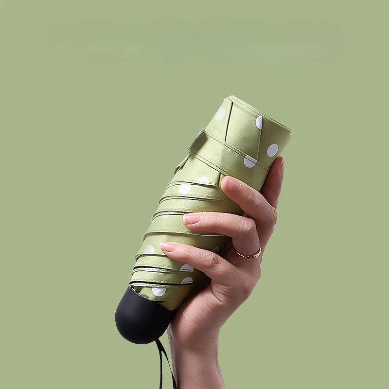 

Модный Солнечный зонт в горошек, Солнцезащитный Зонт с защитой от ультрафиолета, дождливый зонт в Корейском стиле, женское личное творчеств...