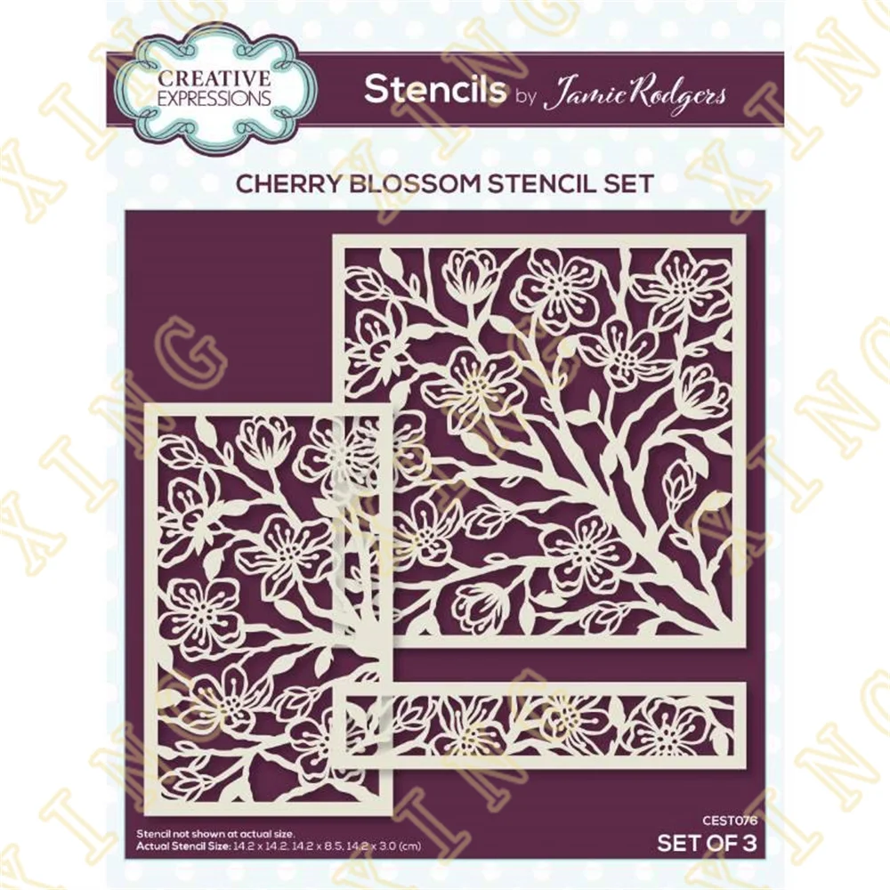 

Cherry Blossom New Diy Embossing Paper Card Template Craft Layering Stencils for Walls Painting Scrapbooking Stamp Album Decor