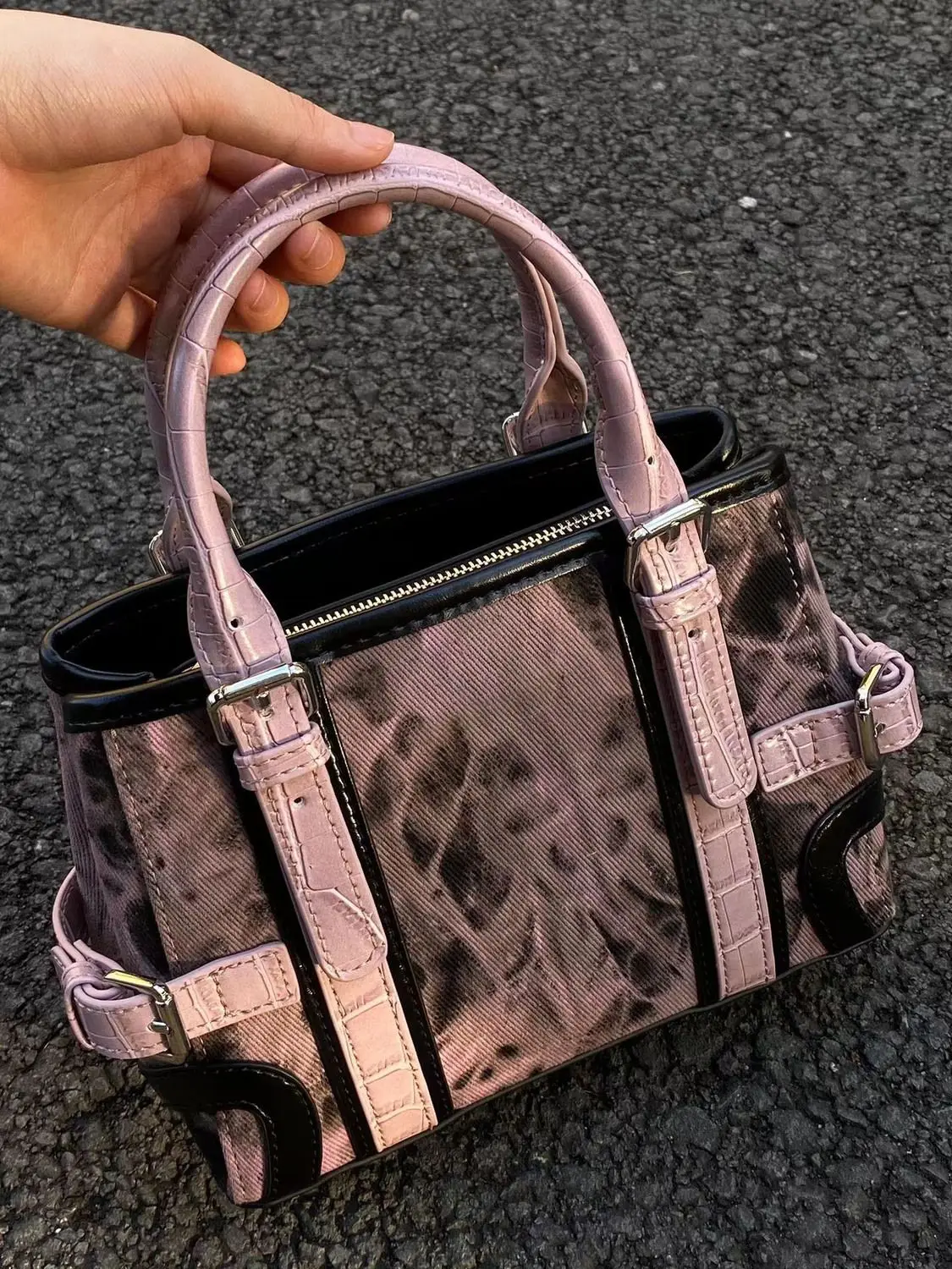 

small square bag trendy niche original Spice Girl cool patchwork crossbody bag temperament fashion purses and handbags