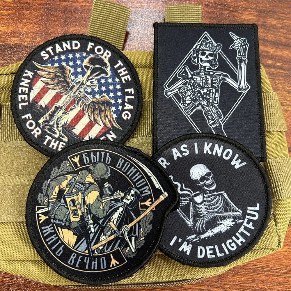 Тактическая нашивка с российским скелетом легиона я восхитительный моральный