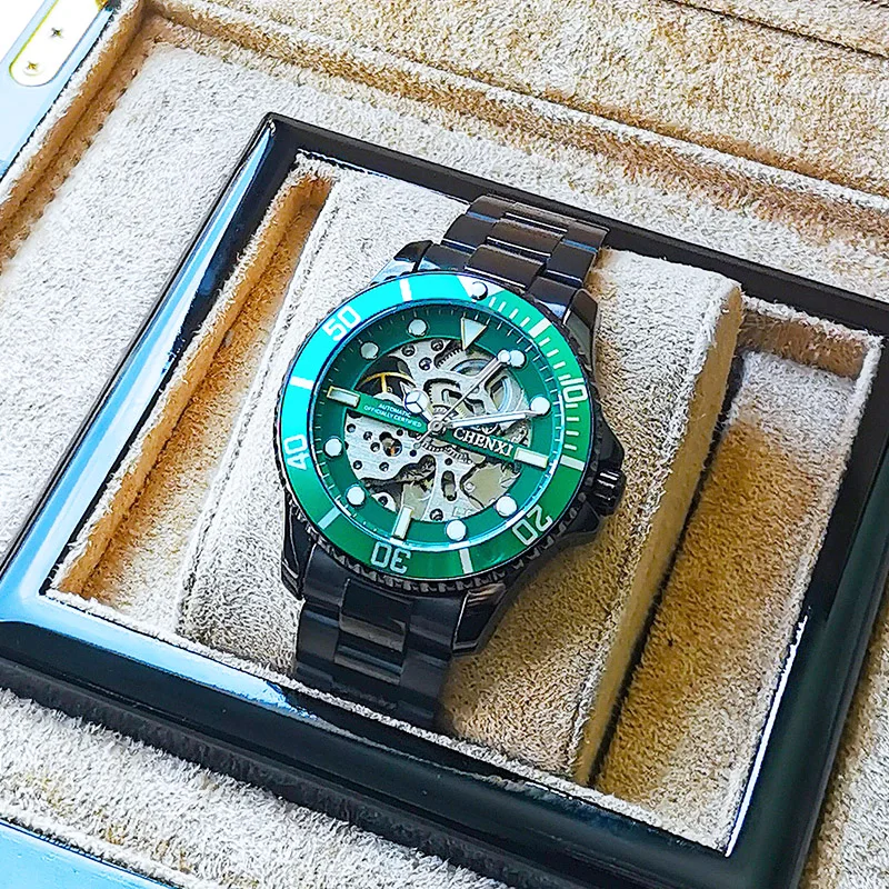 

Часы мужские механические, водонепроницаемые, автоматические