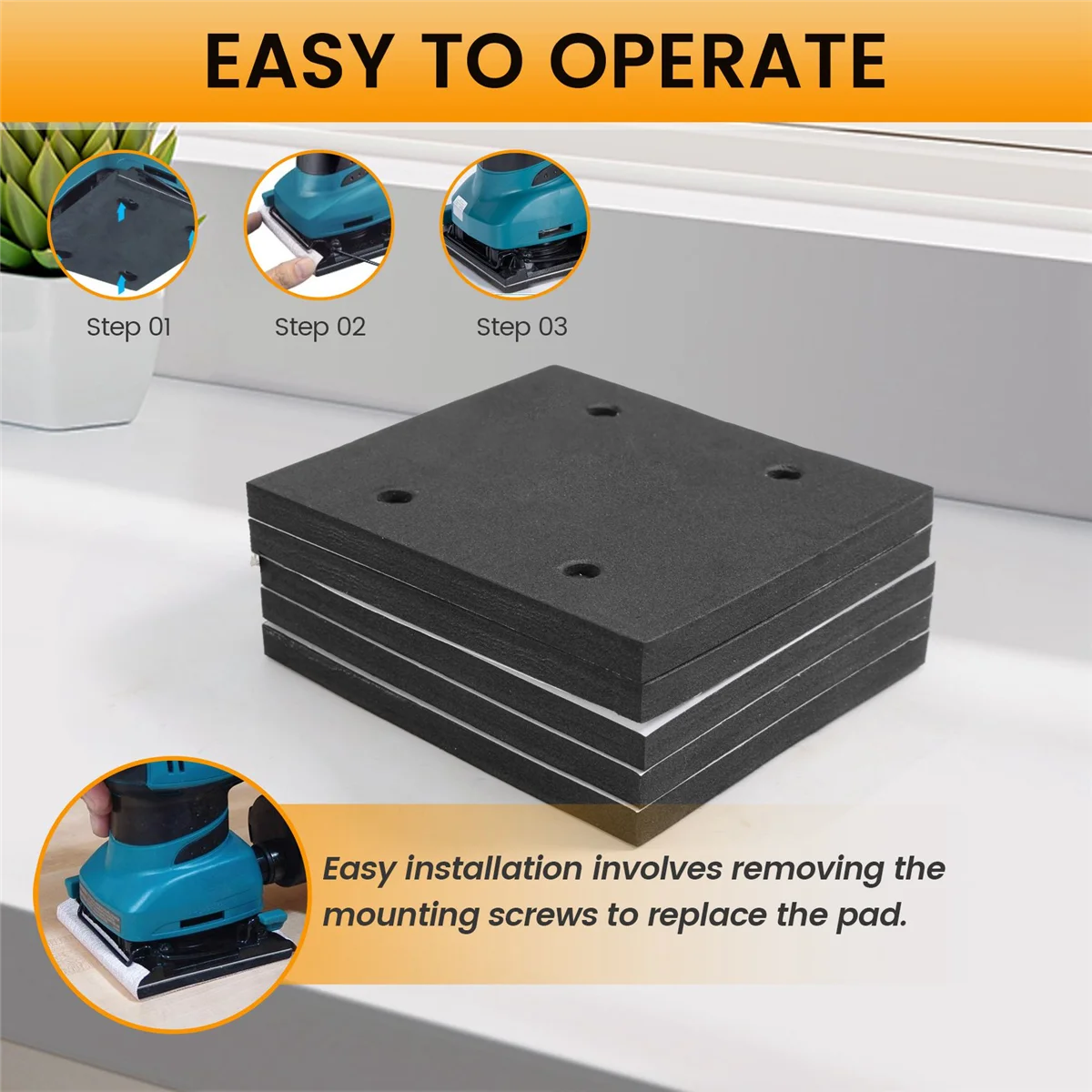 10 шт. самоклеящаяся пенопластовая часть шлифовальной машины задняя накладка