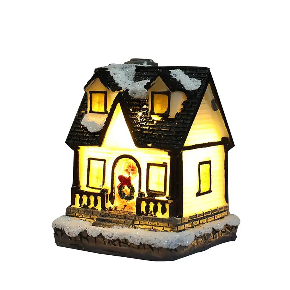 

Light House Xmas Ornament Desktop Decor Household Decorations Festival Accessories Delicate Home Decor Holiday Supplies