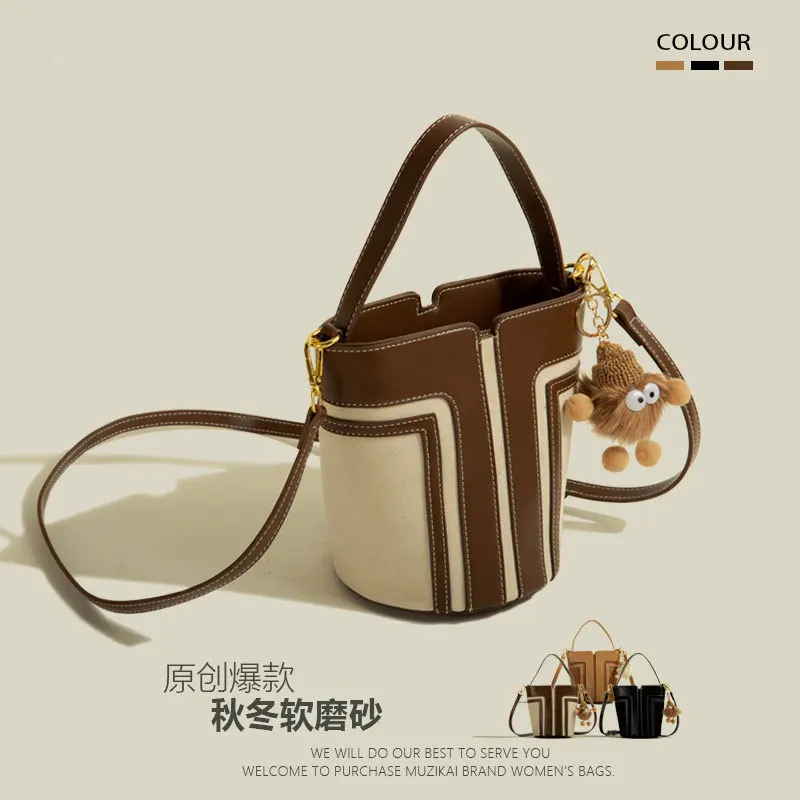 

Autumn and Winter Bucket Large Top-handle Capacity High Quality Hand Carrying for Women's 2023 New Small Crossbody Bag Bags