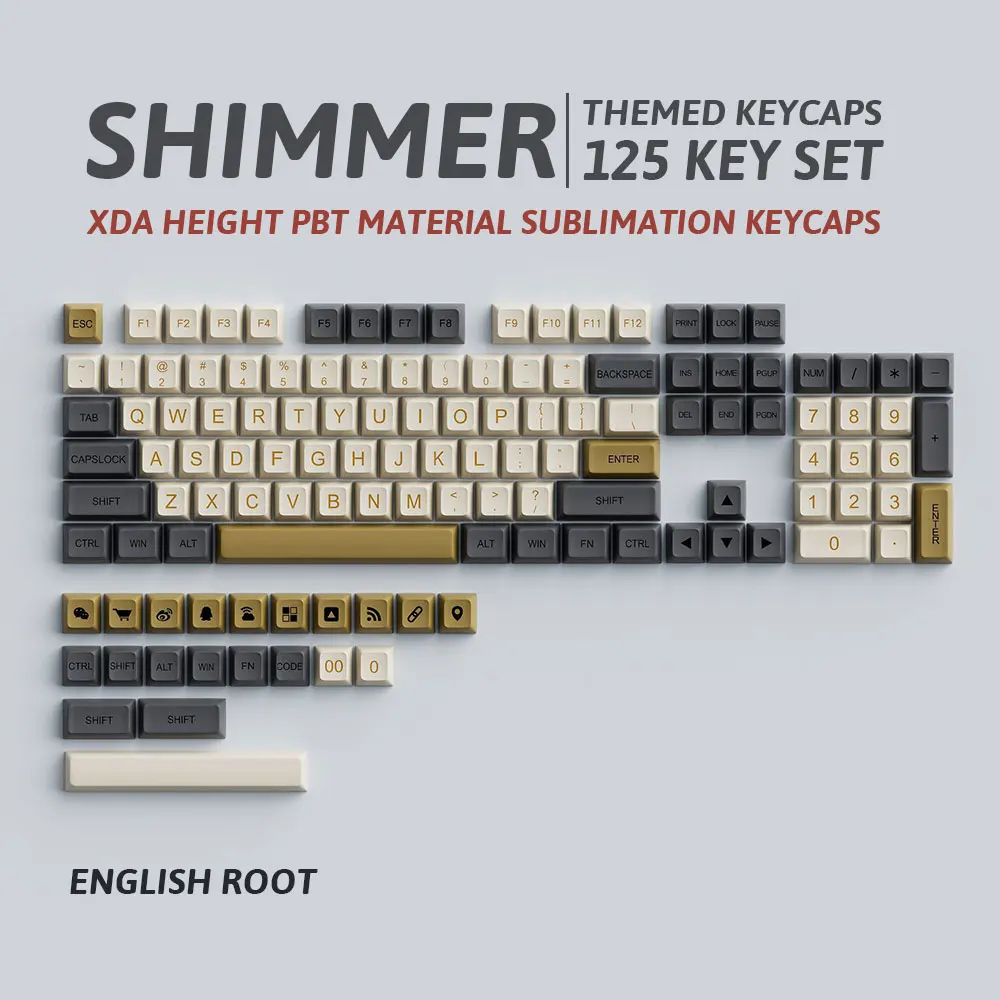 

PBT Keycaps XDA Profile Personalized English keycap Dye Sublimation For ikbc Cherry MX 104/87/61 Keys Mechanical Keyboard