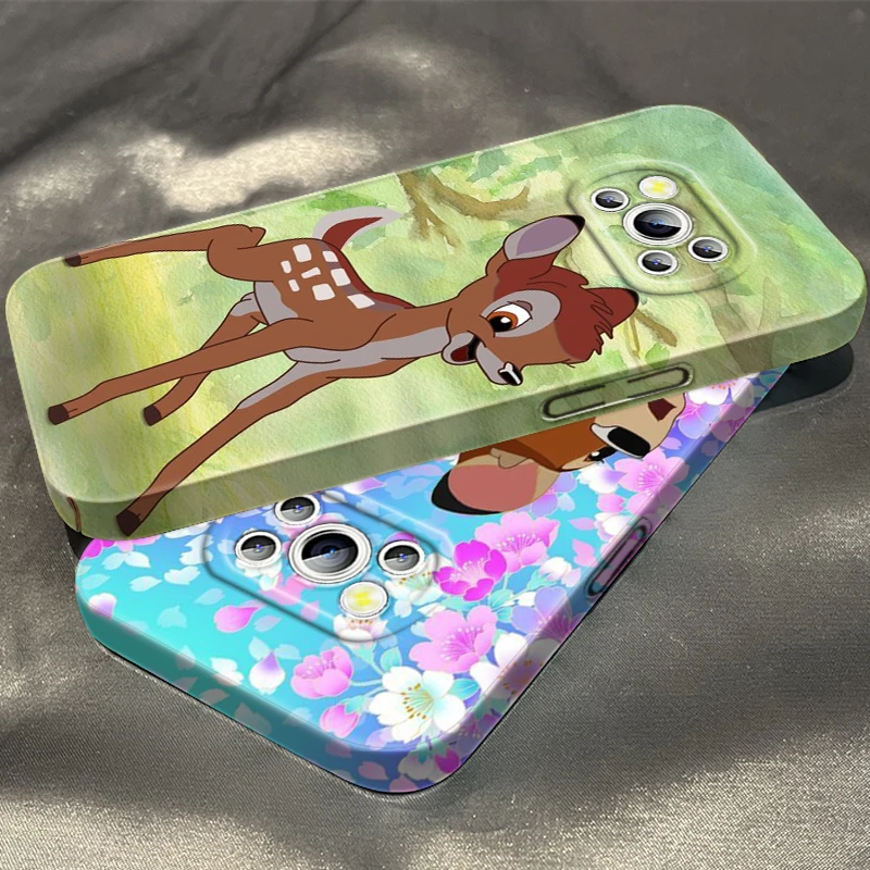 

Cartoon Bambi Cute For Xiaomi Mi Poco X5 X4 X3 F5 F4 F3 F2 M5S M5 M4 M3 GT Pro 5G Feilin Film Phone Case Hard Cover