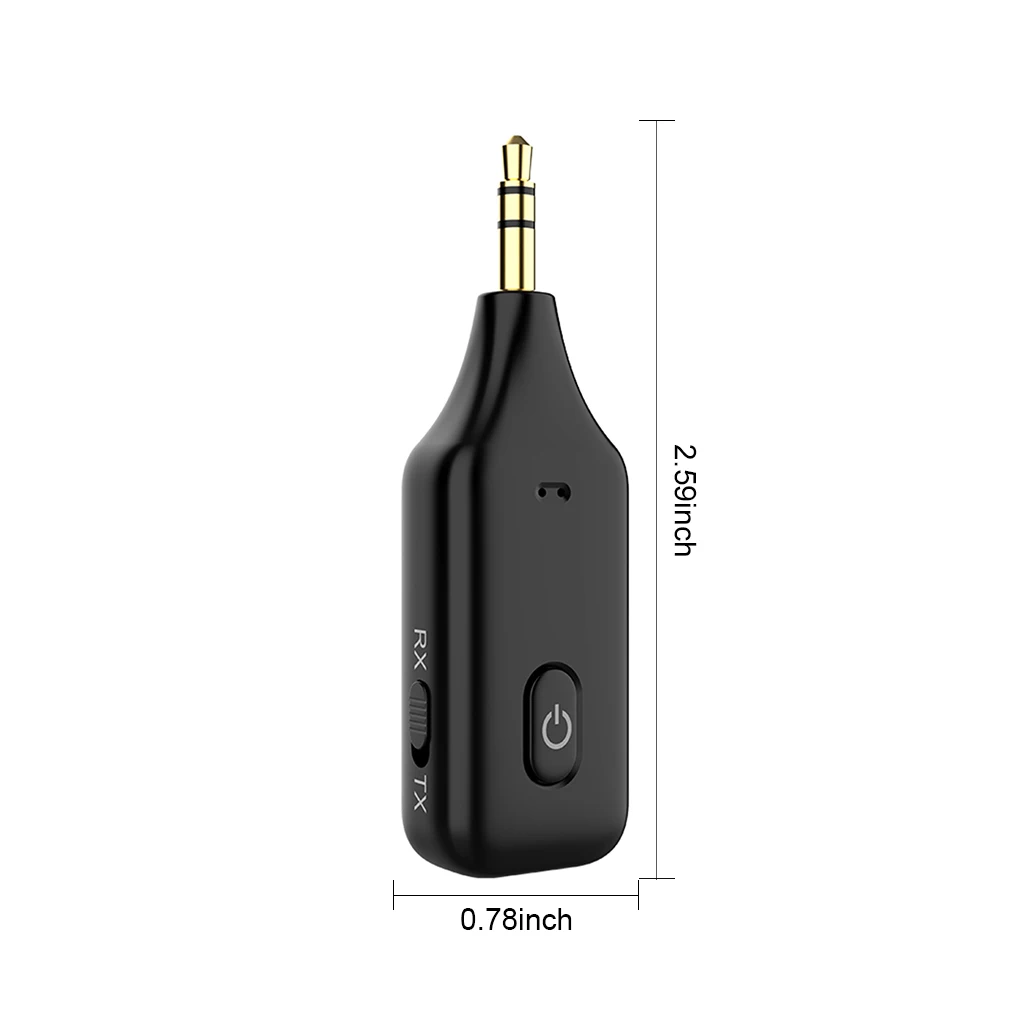 

Wireless Audio Adapter Bluetooth-compatible Transmitter Receiver Rechargeable Built-in Mic 3 5mm Audio Converter