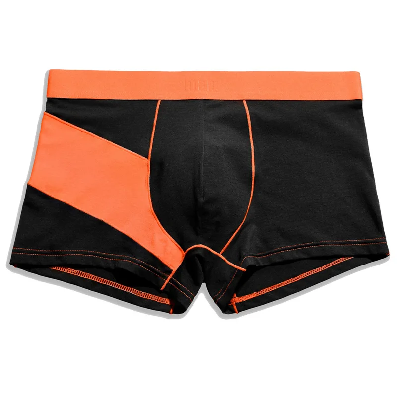 

Men's Mid Rise Stitch Breathable Boxer Shorts Briefs Underwear Cotton Bulge Pouch Trunks 3D U Convex Panties Lingerie Underpants