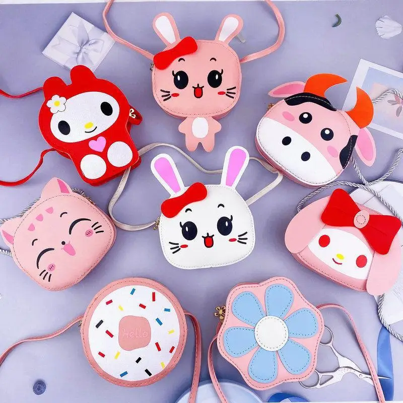 

Мини Детская сумка, милые Мультяшные животные, ПУ сумки, кошелек для монет, сумка на плечо, мультяшная кавайная модная сумка для детей, сумки ...