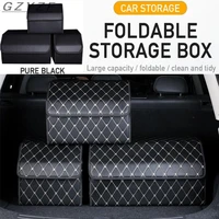 pu leather car trunk organizer storage box auto organizers bag folding trunk storage pockets for vehicle sedan suv accessories