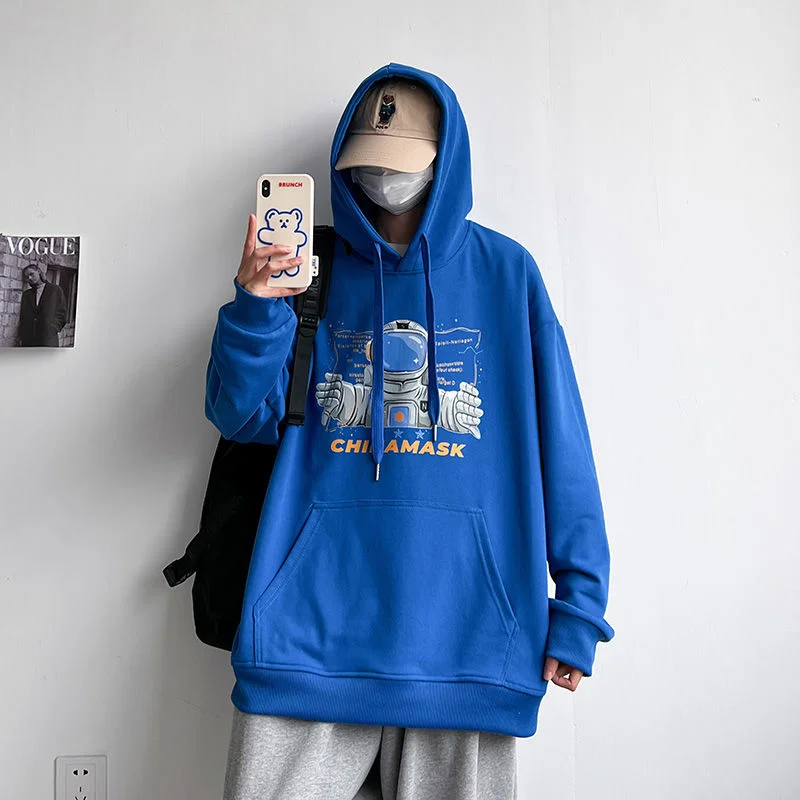 

Privathinker Pure Cotton Astronaut Men Hoodies Oversize Fashion Sweatshirts Harajuku Male Hooded Pullovers Spring Man Clothing