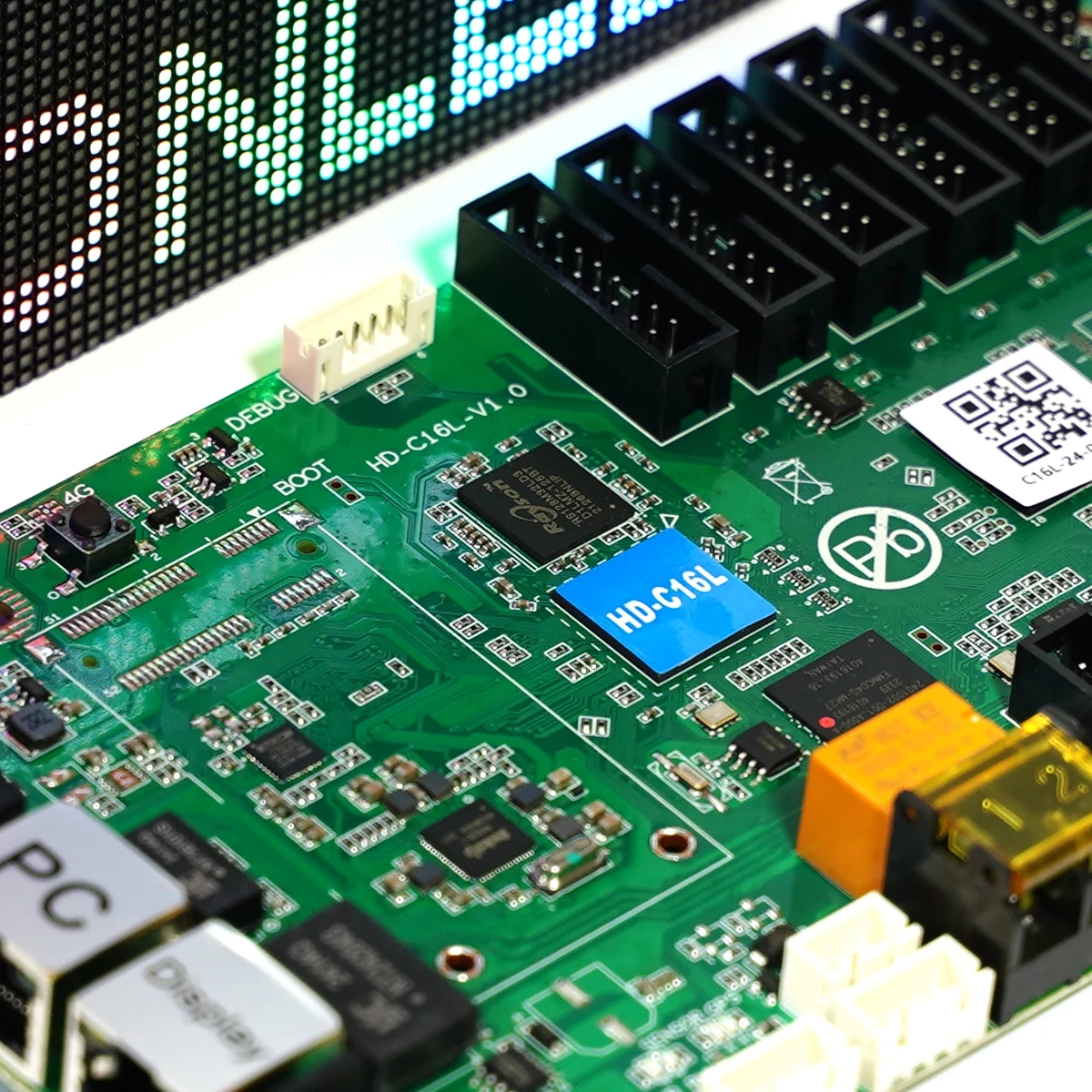 Дешевая цена Huidu HD-C16L HD-C16C WIFI асинхронная внутренняя и наружная светодиодная