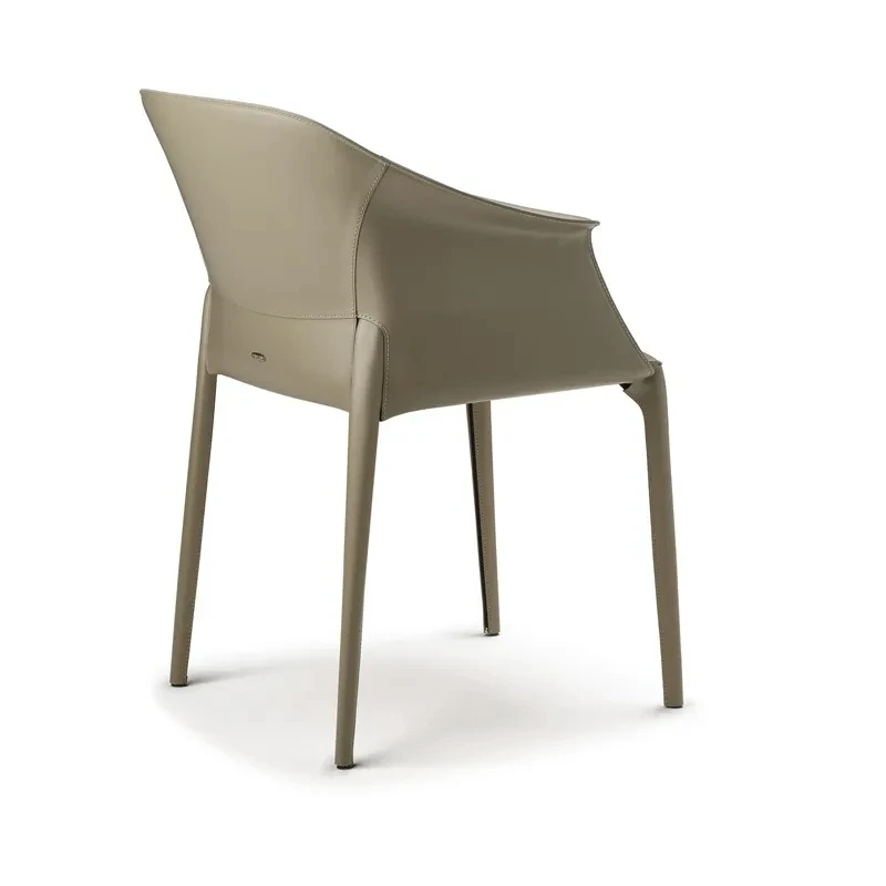 Итальянское седло кожаный обеденный стул кресло минималистичный дизайнерский