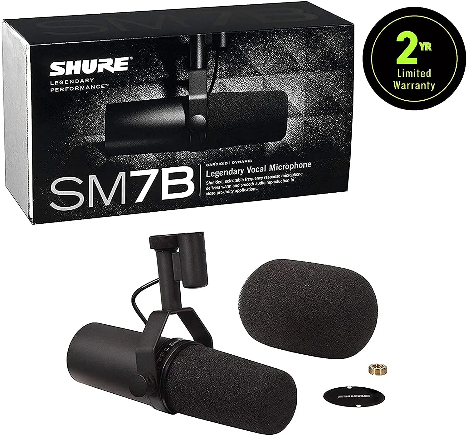 

SHURE SM7B Dynamic Microphone for Broad Band Sound in Broadcast Podcasts and Recording