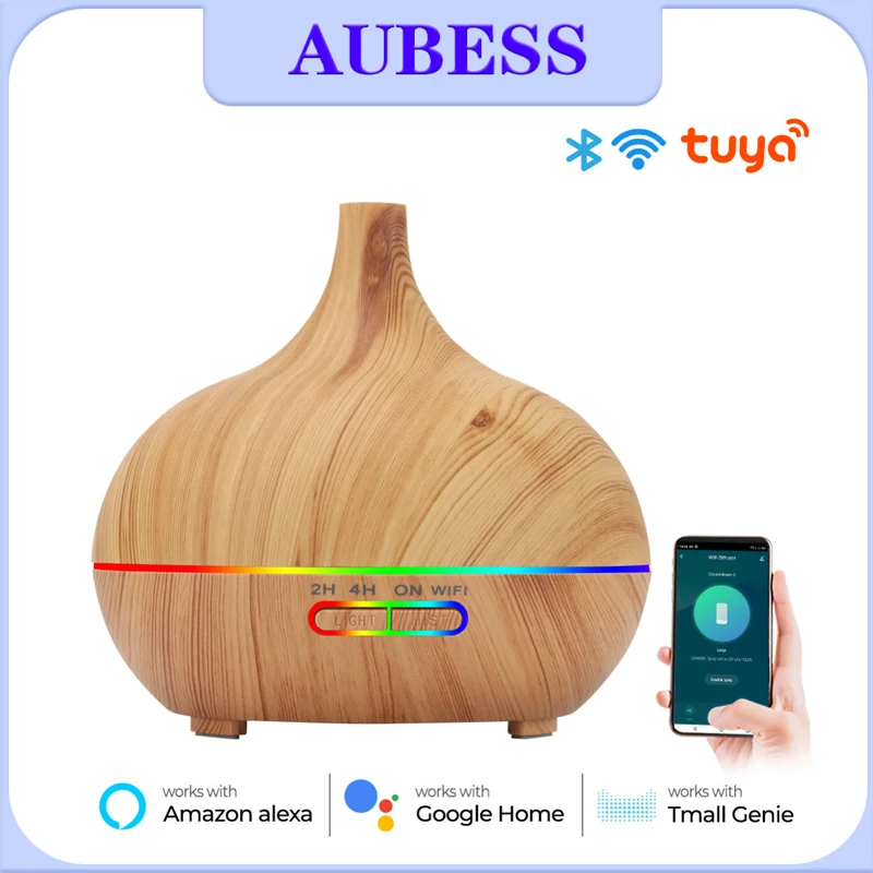 

WiFi Smart Air Humidifier 400ml Aroma Essential Oil Diffuser Mist Maker Smart Home Control APP Tuya/Smart Life Echo Alexa Google