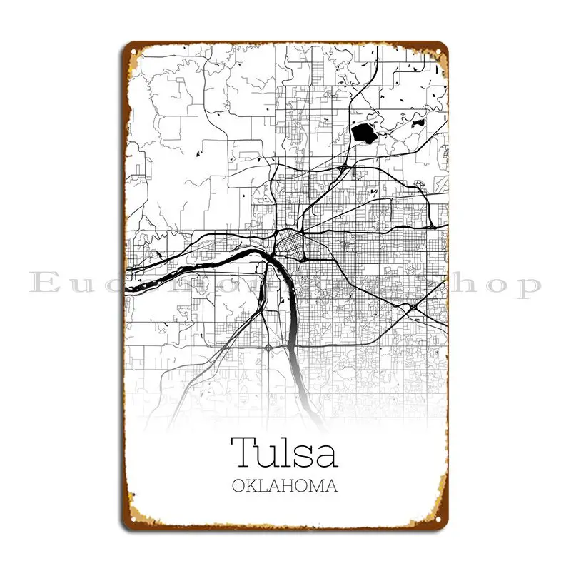 Tulsa Oklahoma Metal Plaque Poster Printing Cave Kitchen Personalized Retro Tin Sign Poster