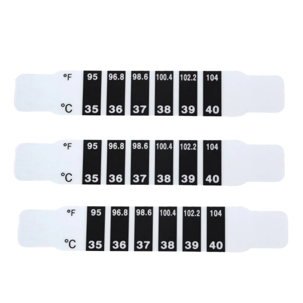 

3 Pcs Forehead Strip Kids Stickers Stick-on Travel Fever Checking Baby Temperature Strips