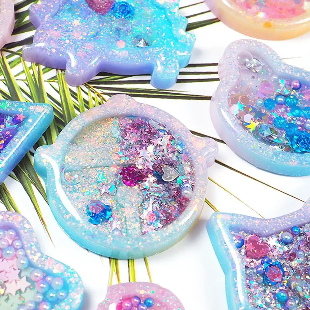 

1Pcs Diy Silicone Mold Dry Flower Epoxy Resin Mold Moon Star Crystal Quicksand Mold Silicone Quicksand Mold Hot