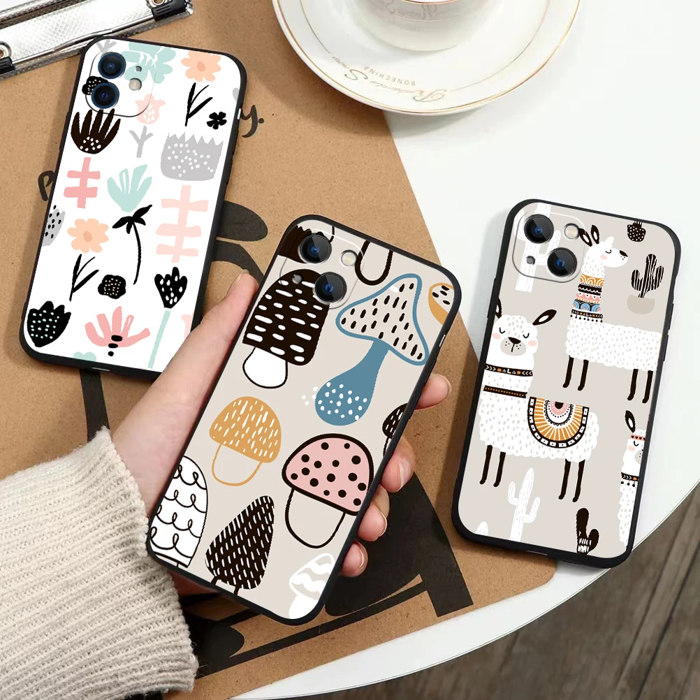 

funny cartoon pattern phone Case For IPhone 13 12 11 Pro Max Mini SE XR X XS Max 8Plus 7plus 6 soft6S New Shell phone Case