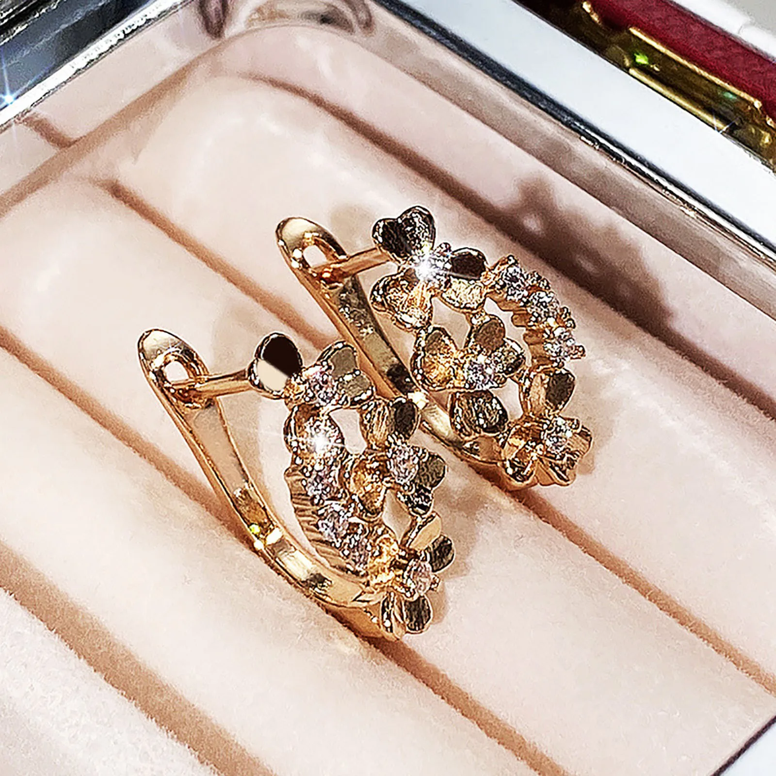

Metallic Floral Earrings Vintage Floral Earrings For Women Personalized Earrings Earrings for Girls