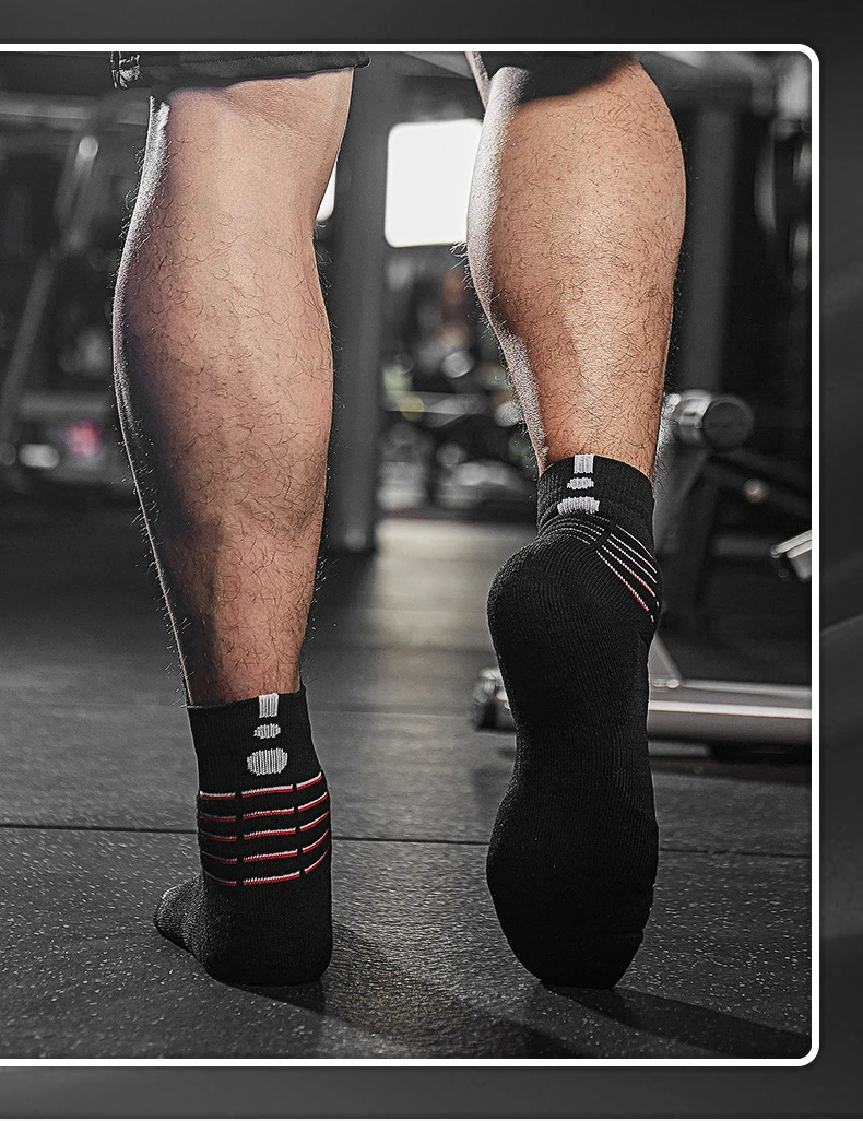 Outdoor Sports Cotton Socks Arbitrary Terry Socks Anti Slip Shock Absorption Men's Running Socks Basketball Socks Elite Socks