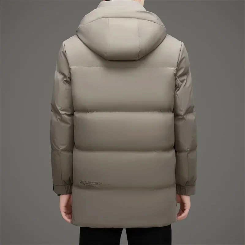 Длинный пуховик Мужская Дизайнерская одежда с подкладкой на утином пуху