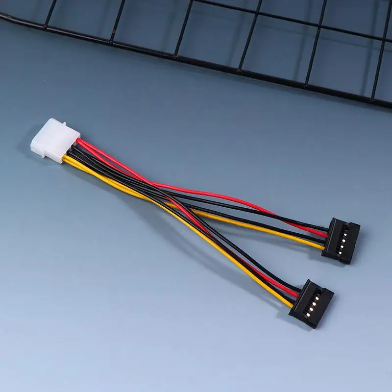 Фото IDE Molex 4-контактный на 2 кабеля питания SATA Последовательный разветвитель ATA Y Жесткий драйвер Двойной удлинитель Разъем адаптера №3