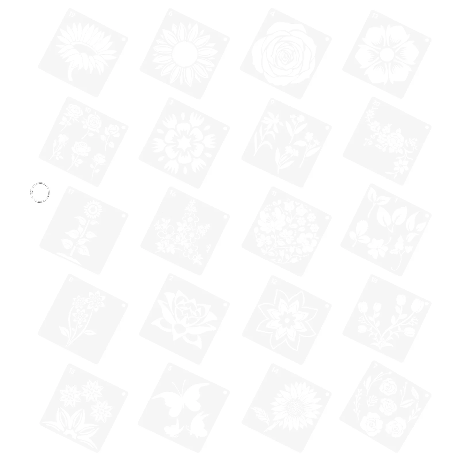 

20 Sheets of Plants Pattern Template Reusable Wall Stencils Spray Painting Stencils