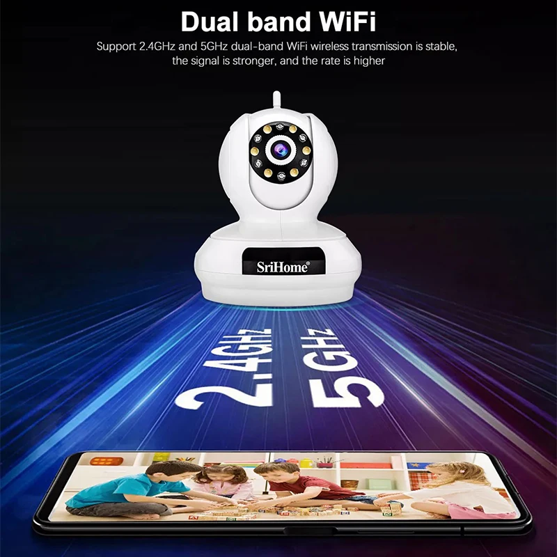IP-камера Srihome SP019 2 4 МП дюйма Wifi 4-кратный зум |