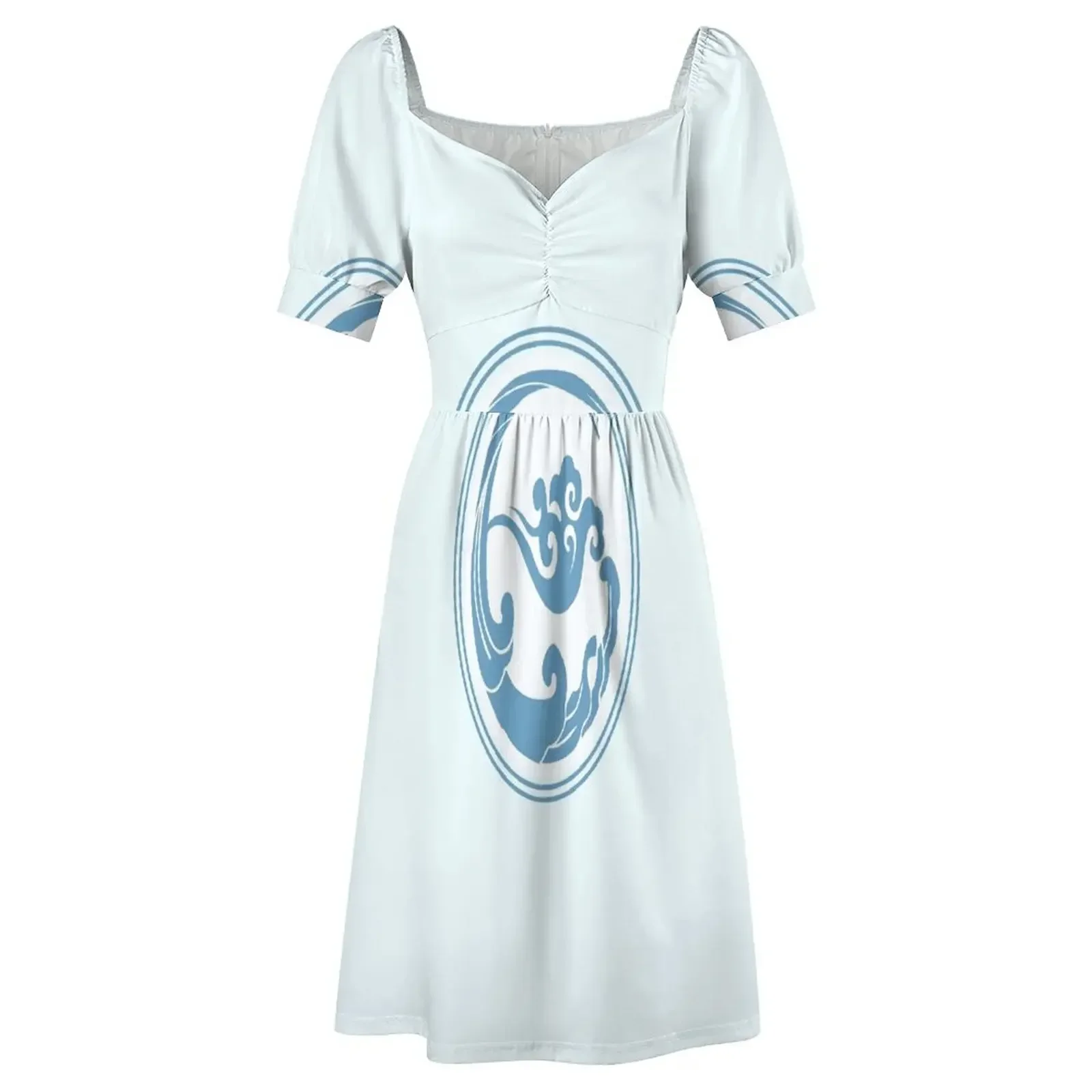 Gusu Lan Sect платье с короткими рукавами женские летние платья 2025 корейский стиль