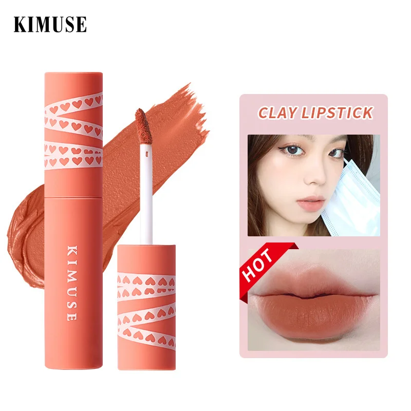 

Kimuse Mist Face Lip Glaze Matte Velvet Non Stick Cup Makeup Holding Air Lip Gloss Lip Paste Student White Lipstick