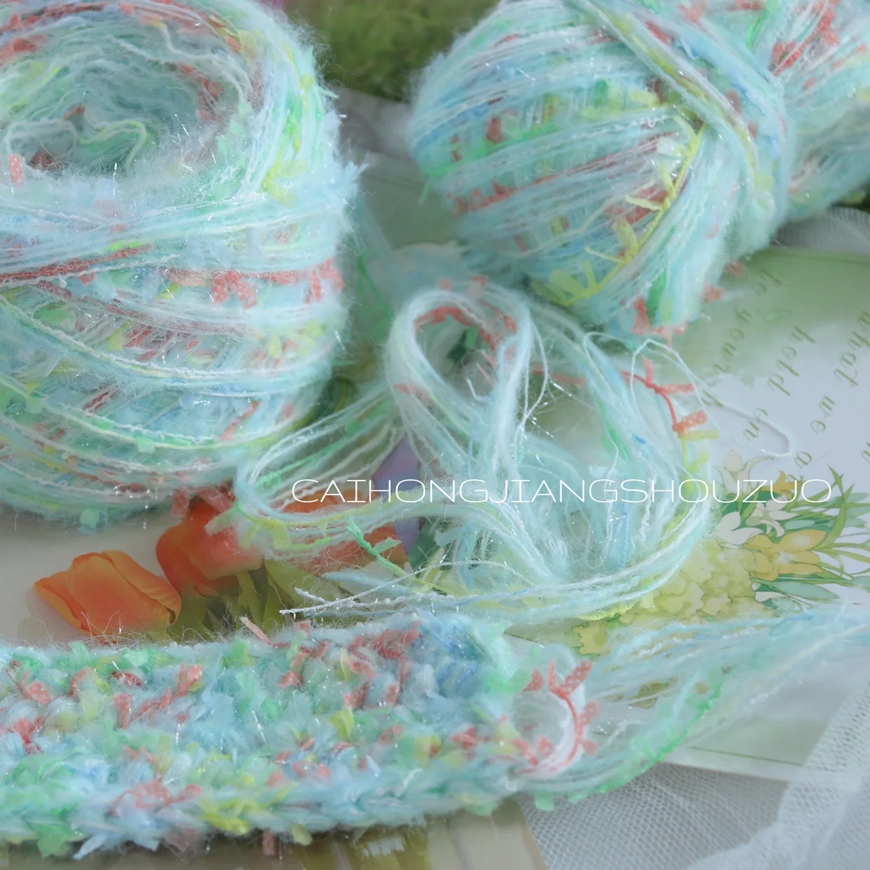 

50g Special Yarn Fancy Circle Crochet Colorful Hand Knitting Crochet Non Woven Fabric Thread for Lady Scarf Sweater Glove Bag
