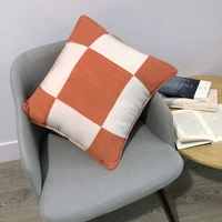 h letter printing wool throw cushions 4545cm pillow for sofa car pillow cover pillow case chair cushion decoration 6565cm