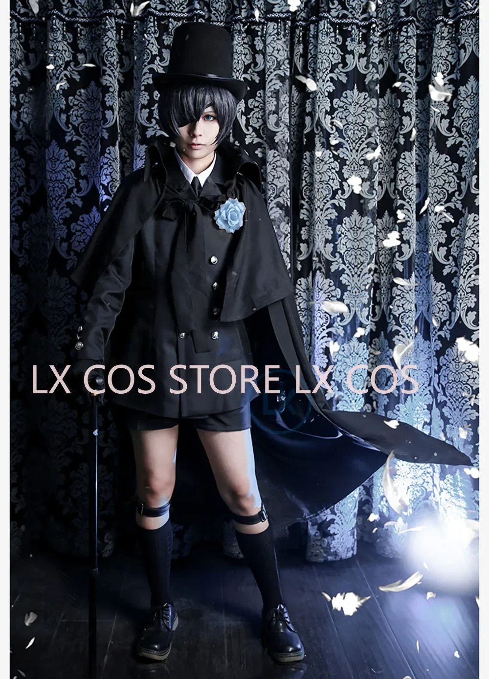 В наличии аниме Черный дворецкий Сиэль Фантомхайв похоронный косплей костюм