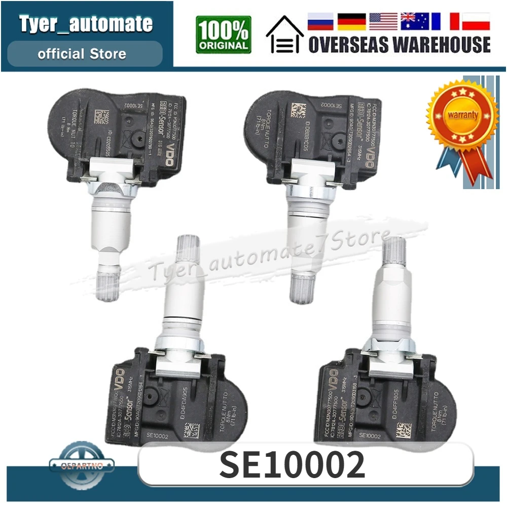 Датчик давления в шинах SE10002 для Subaru Brz, Toyota, Avalon, Sienna, Lexus Hs, Acura, Csx, Honda, подходит для Hyundai Azera, Kia Optima