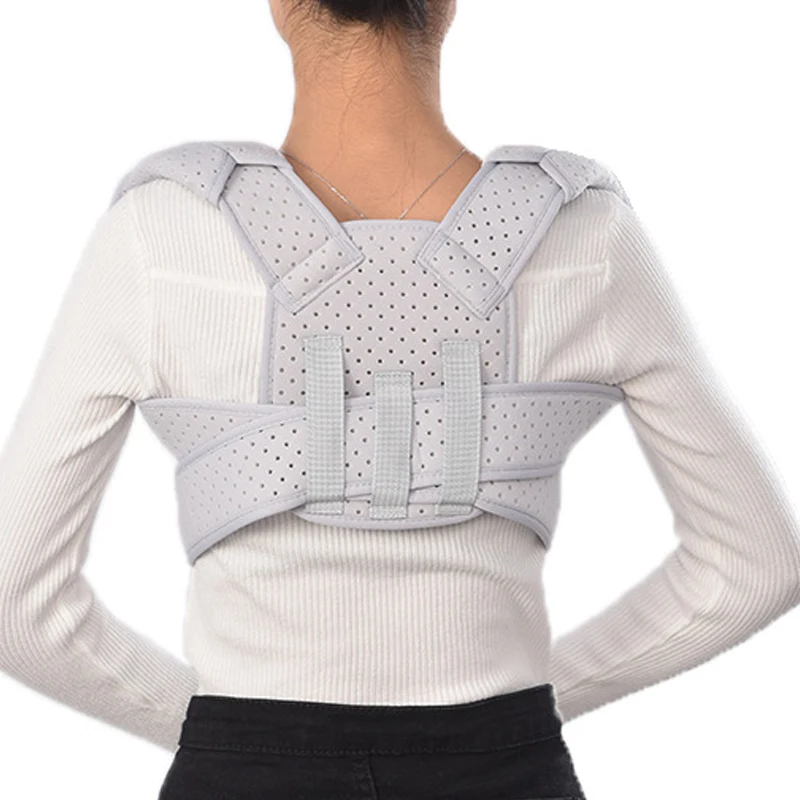 

Women Shoulder Posture Corrector Adjustable Double Pull Upper Back Brace Lumbar Support Belt Clavicle Spine Corset Pain Relief