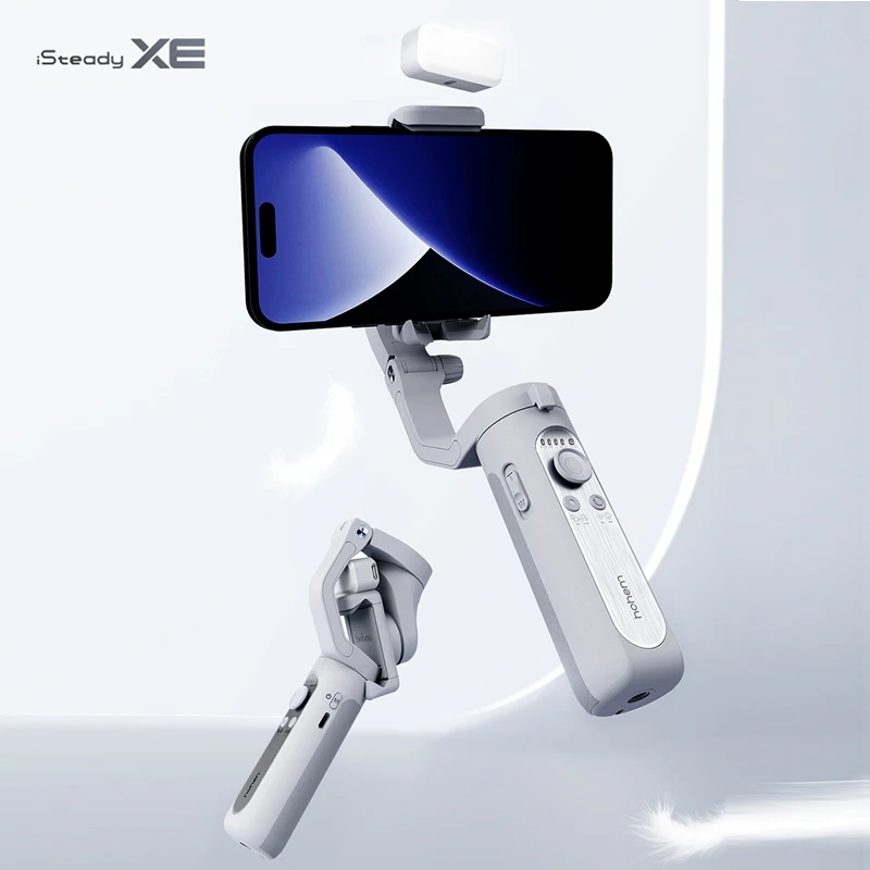 

Hohem iSteady XE 3-Axis Smartphone Gimbal Handheld Stabilizer Phone Selfie Stick Tripod with Magnetic Fill Light Video Lighting