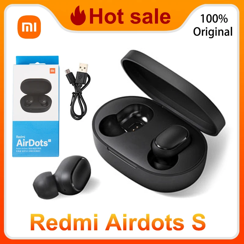 

Xiaomi Redmi Airdots S Earbuds Original Mi Tws Wireless Earphone Bluetooth Ai Control Gaming Headset Noise Reduction With Mic