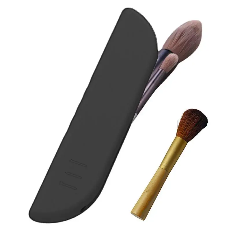 

Makeup Brush Travel Case Face Brushes Silicone Case Portable Make Up Brushes Organizer Case With Magnet Closure For Travel
