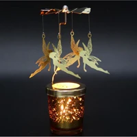 romantic mini candelabrum with cute pendant whirligig windmill candlestick home room decoration kawaii ornament candle box