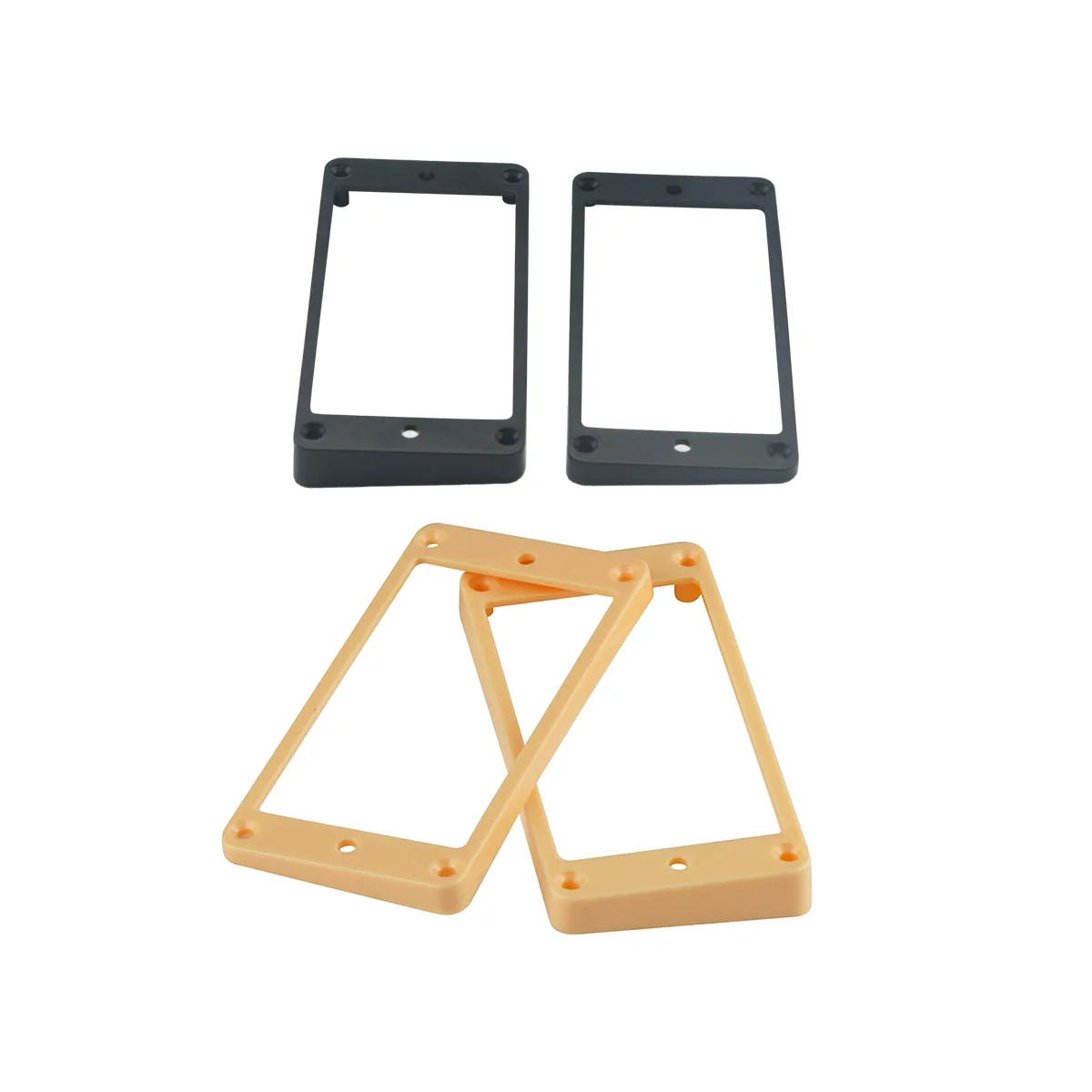 FLEOR 1Set of Guitar Neck &amp Bridge Humbucker Pickup Frame Curved Mounting Rings For LP Style Electric Cream/Black Choose - купить по