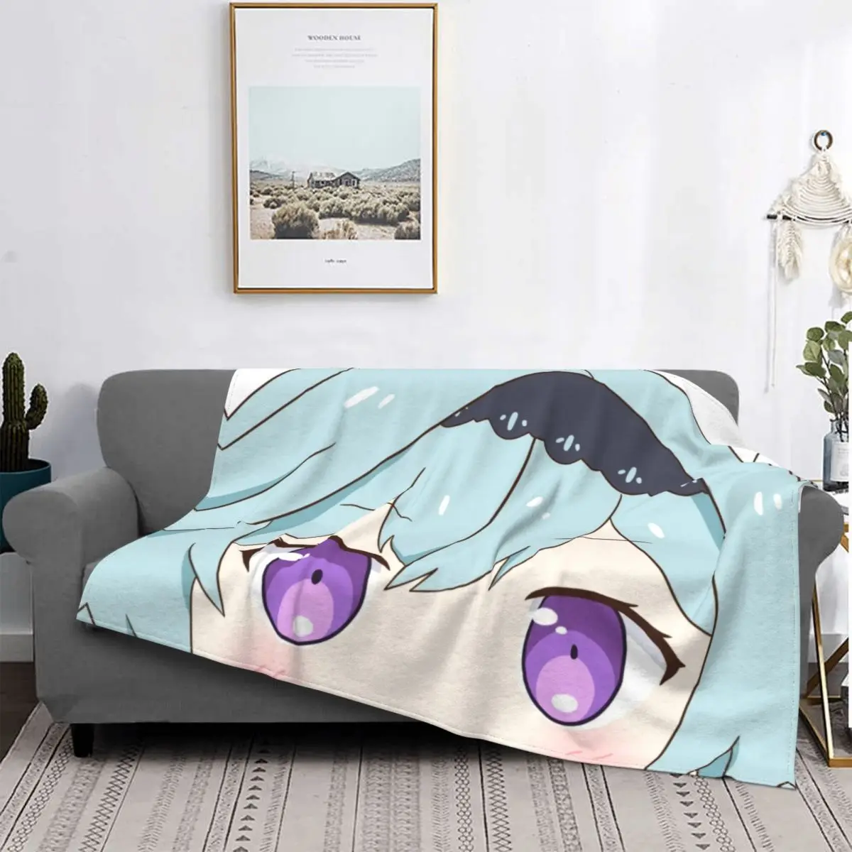 

3D Printed Diluc Genshin Impact Blankets Soft Flannel Winter Anime Throw Blanket for Couch Travel Bedroom Comfortable